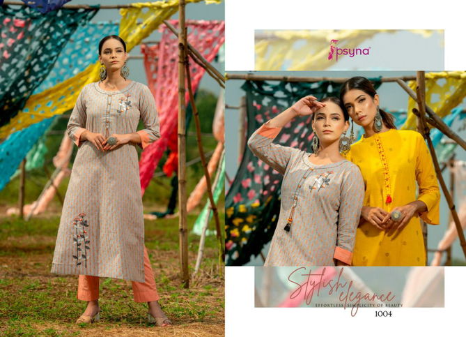 Poetry Vol 1 Psyna Cotton Designer Kurtis Catalog
